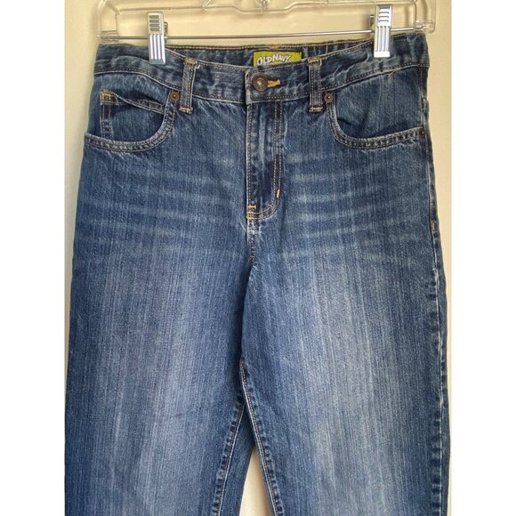Old Navy Kids Denim Jeans Size 16 Regular Straight Fit Blue Denim 100% Cotton - Picture 11 of 15